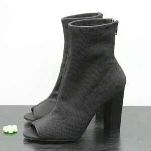 Aldo Women’s Black Fabric Back Zipper Boots